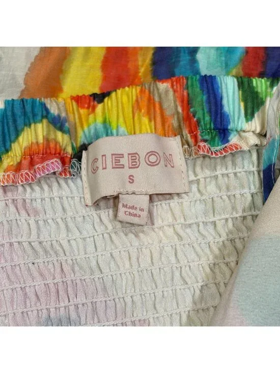 Ciebon Colorful Abstract Floral Mini Fit & Flare Dress Size Small Kentucky Derby - Picture 8 of 9